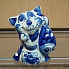 ФИГУРКА КОТ С РЫБОЙ ГЖЕЛЬ 8,5СМ